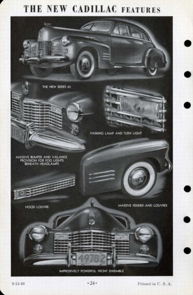 1941 Cadillac Salesmans Data Book Page 92